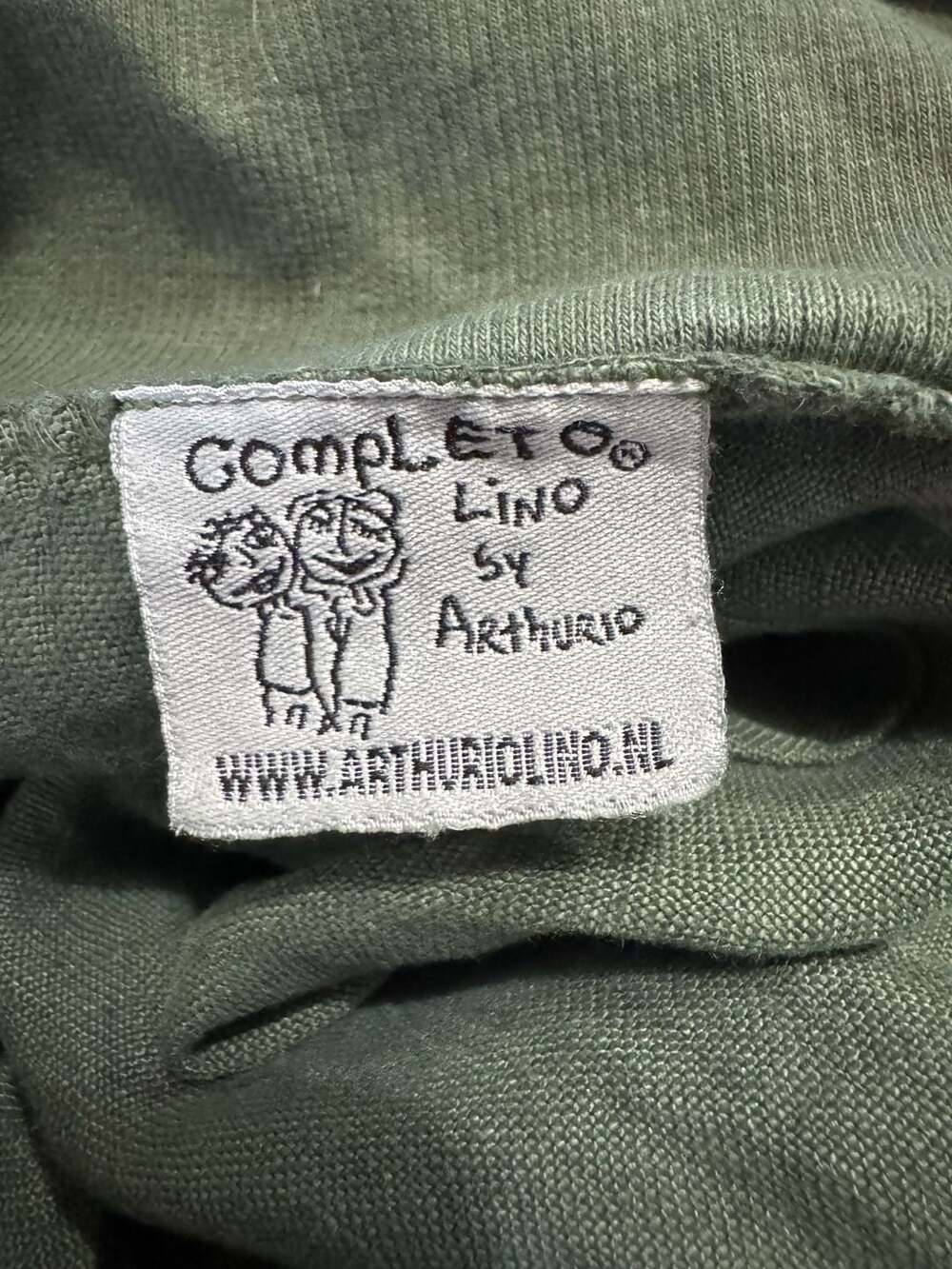 Completo Lino by Arthurio Olive Green 100% Linen Lagenlook Tunic Dress - Picture 9 of 11